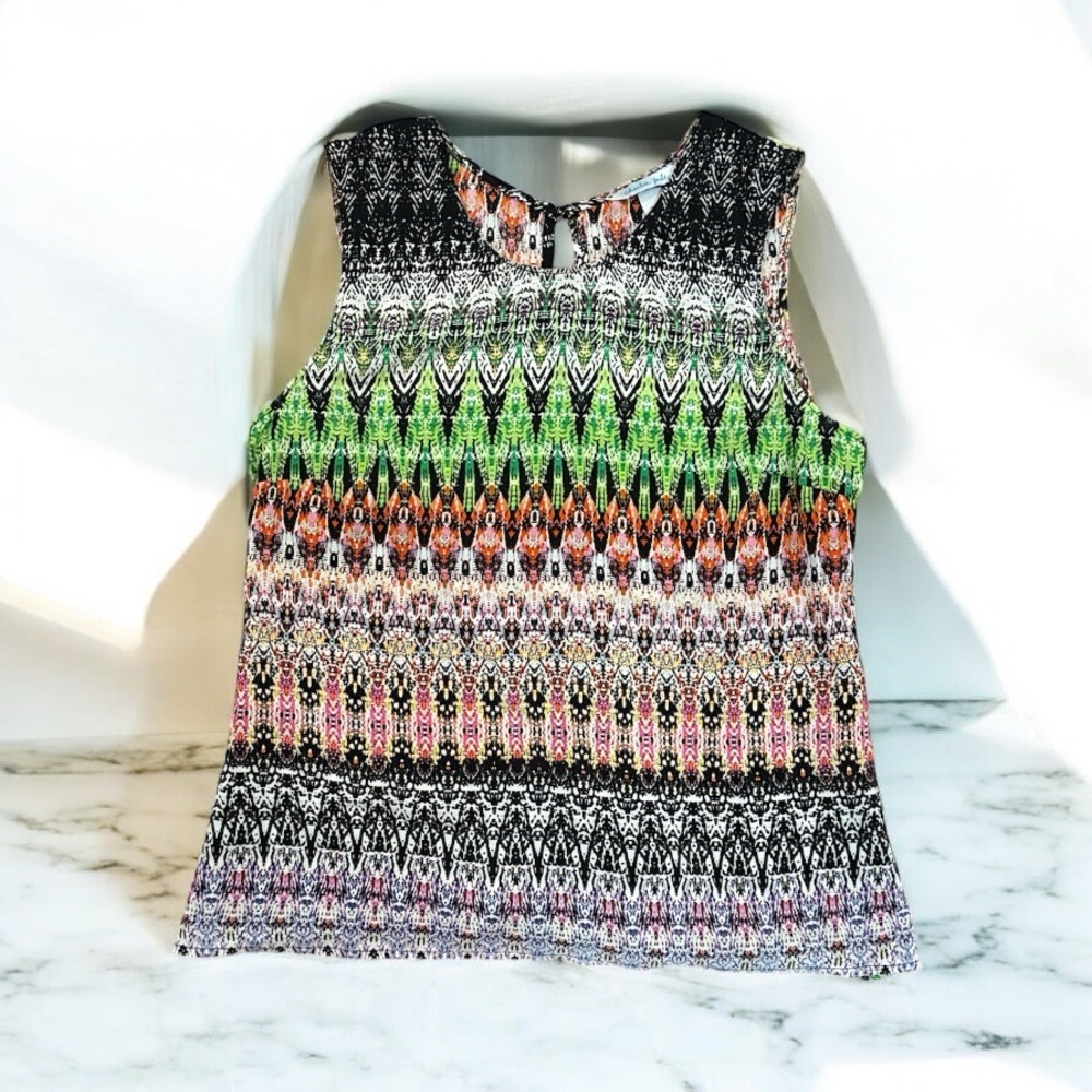 Charlie Jade Multicolor Patterned Blouse in size L